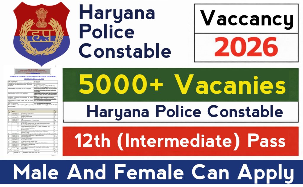 Haryana Police Constable Recruitment 2026